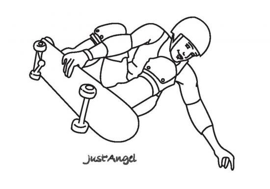 Dibujo para colorear: Skateboard (Transporte) #139290 - Dibujos para Colorear e Imprimir Gratis