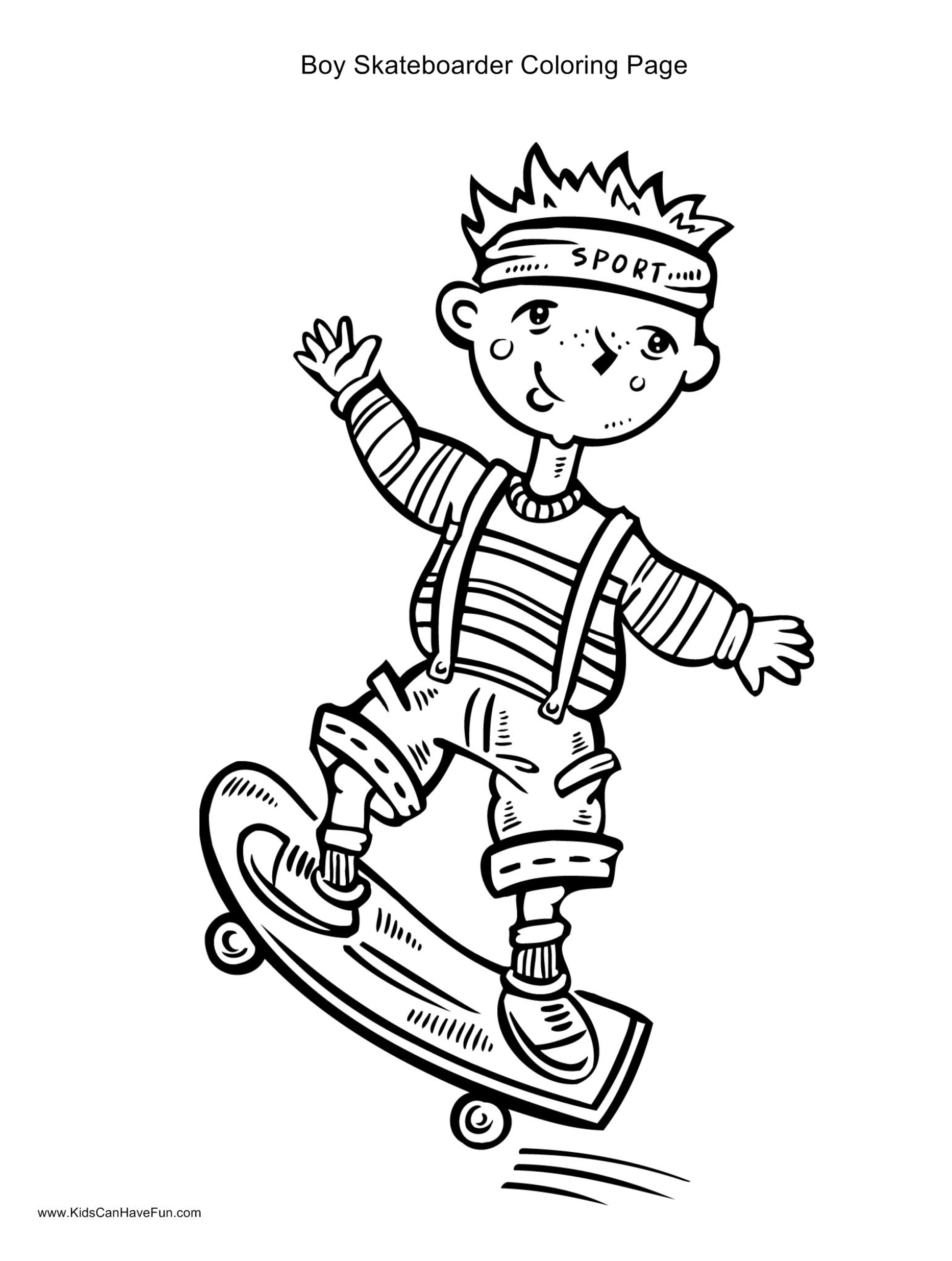 Dibujo para colorear: Skateboard (Transporte) #139293 - Dibujos para Colorear e Imprimir Gratis