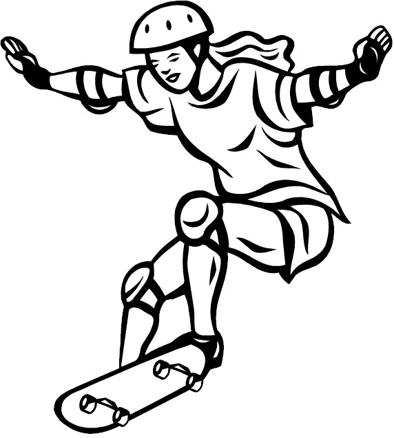 Dibujo para colorear: Skateboard (Transporte) #139309 - Dibujos para Colorear e Imprimir Gratis