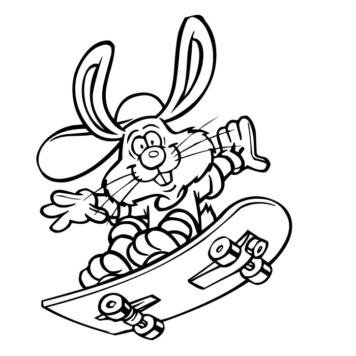 Dibujo para colorear: Skateboard (Transporte) #139310 - Dibujos para Colorear e Imprimir Gratis