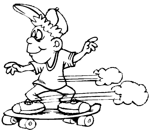 Dibujo para colorear: Skateboard (Transporte) #139317 - Dibujos para Colorear e Imprimir Gratis