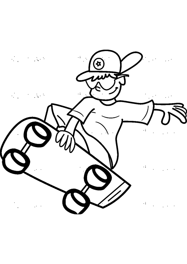 Dibujo para colorear: Skateboard (Transporte) #139366 - Dibujos para Colorear e Imprimir Gratis