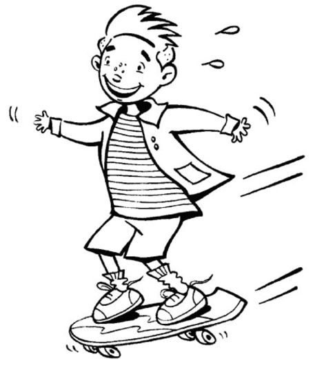 Dibujo para colorear: Skateboard (Transporte) #139452 - Dibujos para Colorear e Imprimir Gratis