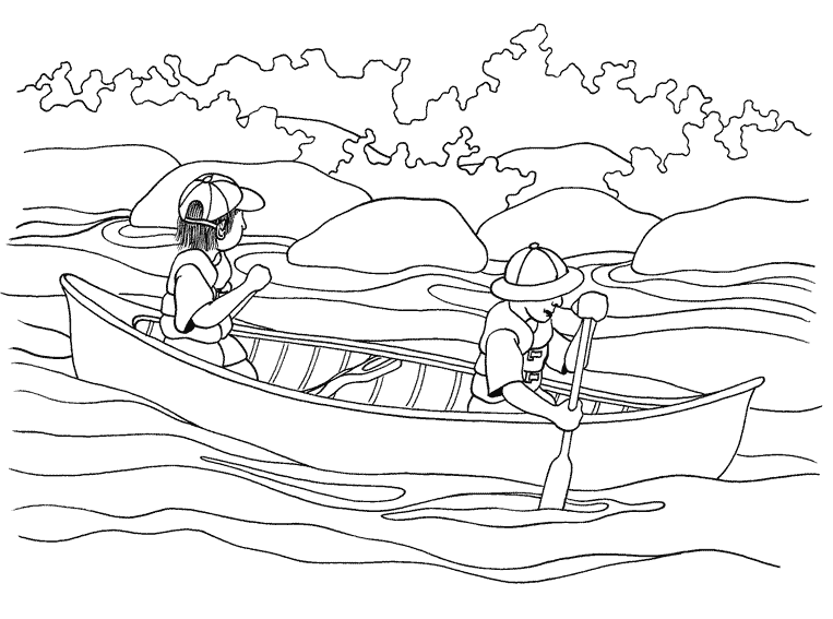 Dibujo para colorear: Small boat / Canoe (Transporte) #142191 - Dibujos para Colorear e Imprimir Gratis