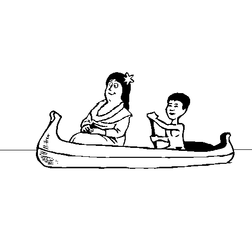 Dibujo para colorear: Small boat / Canoe (Transporte) #142237 - Dibujos para Colorear e Imprimir Gratis