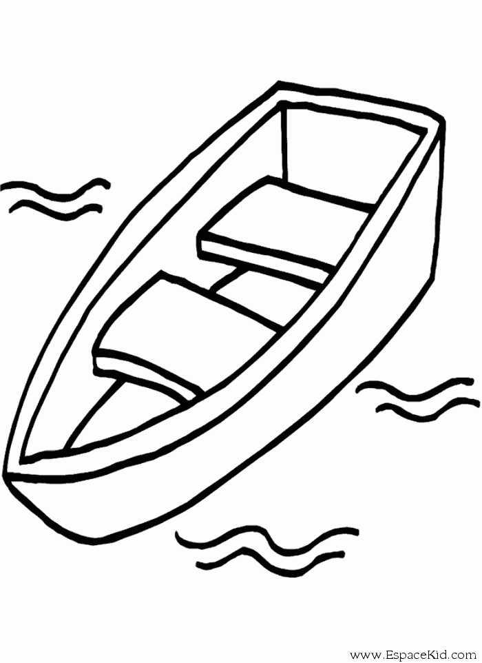 Dibujo para colorear: Small boat / Canoe (Transporte) #142315 - Dibujos para Colorear e Imprimir Gratis