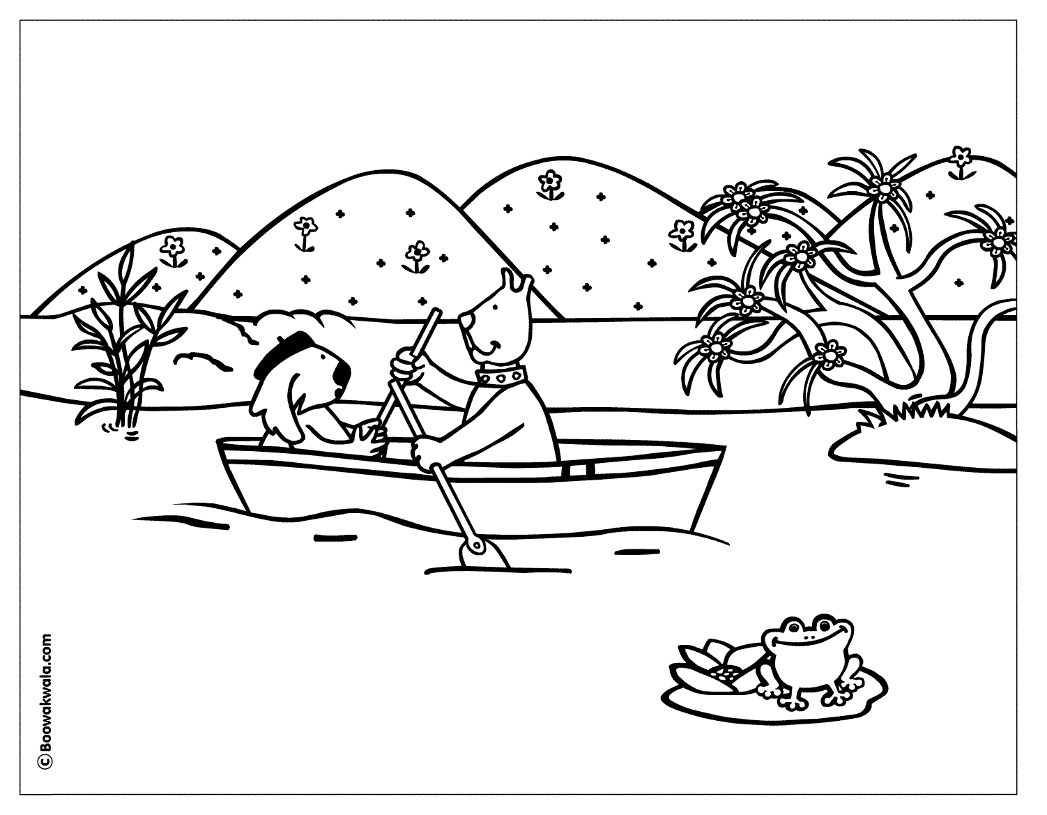 Dibujo para colorear: Small boat / Canoe (Transporte) #142317 - Dibujos para Colorear e Imprimir Gratis