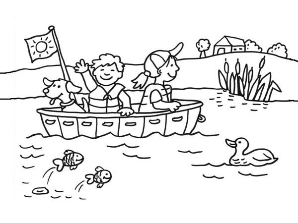 Dibujo para colorear: Small boat / Canoe (Transporte) #142322 - Dibujos para Colorear e Imprimir Gratis