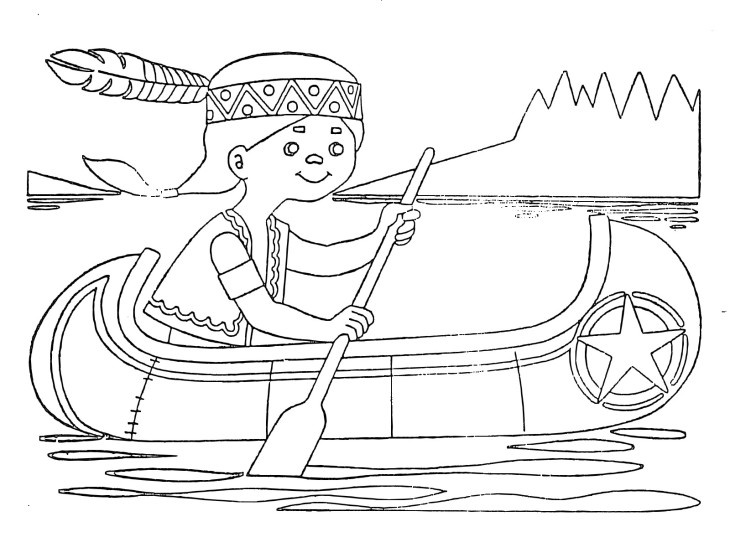 Dibujo para colorear: Small boat / Canoe (Transporte) #142336 - Dibujos para Colorear e Imprimir Gratis