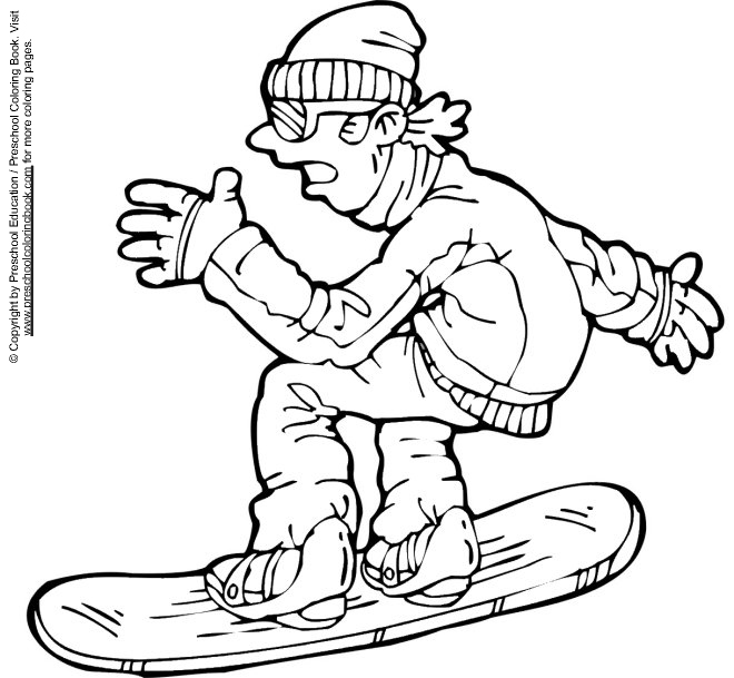 Dibujo para colorear: Snowboard (Transporte) #143806 - Dibujos para Colorear e Imprimir Gratis