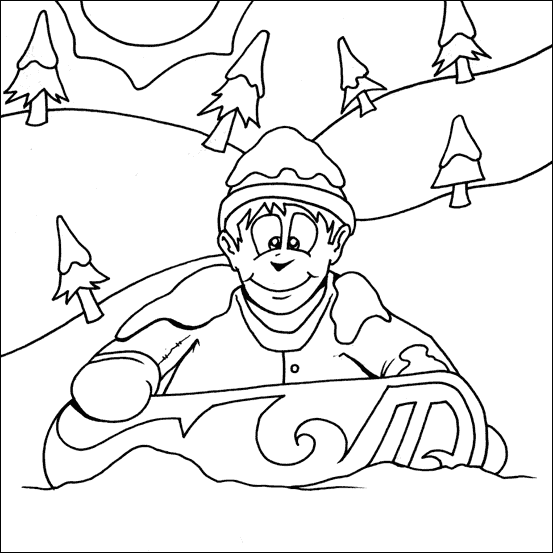 Dibujo para colorear: Snowboard (Transporte) #143810 - Dibujos para Colorear e Imprimir Gratis