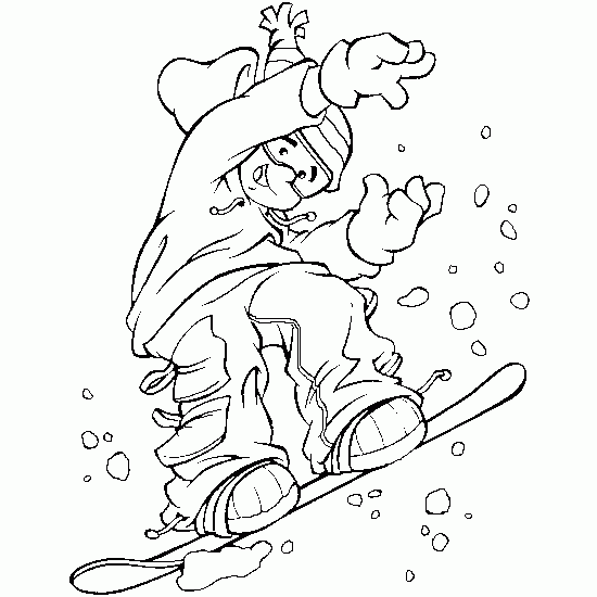Dibujo para colorear: Snowboard (Transporte) #143816 - Dibujos para Colorear e Imprimir Gratis