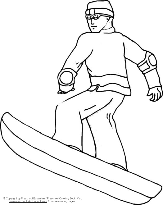 Dibujo para colorear: Snowboard (Transporte) #143817 - Dibujos para Colorear e Imprimir Gratis