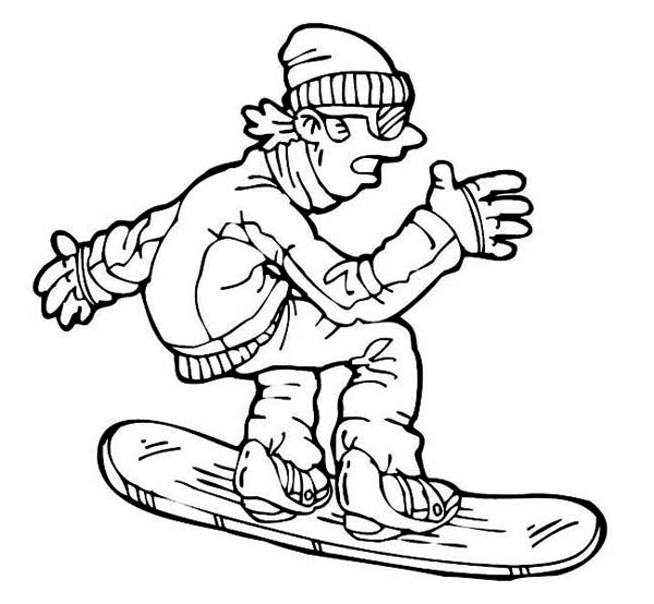Dibujo para colorear: Snowboard (Transporte) #143836 - Dibujos para Colorear e Imprimir Gratis
