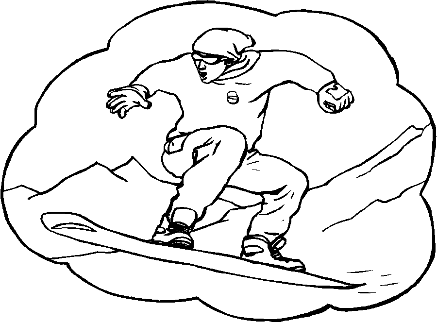 Dibujo para colorear: Snowboard (Transporte) #143873 - Dibujos para Colorear e Imprimir Gratis