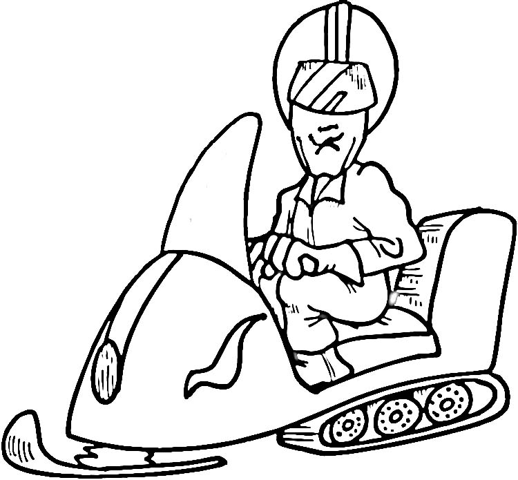 Dibujo para colorear: Snowmobile / Skidoo (Transporte) #139754 - Dibujos para Colorear e Imprimir Gratis