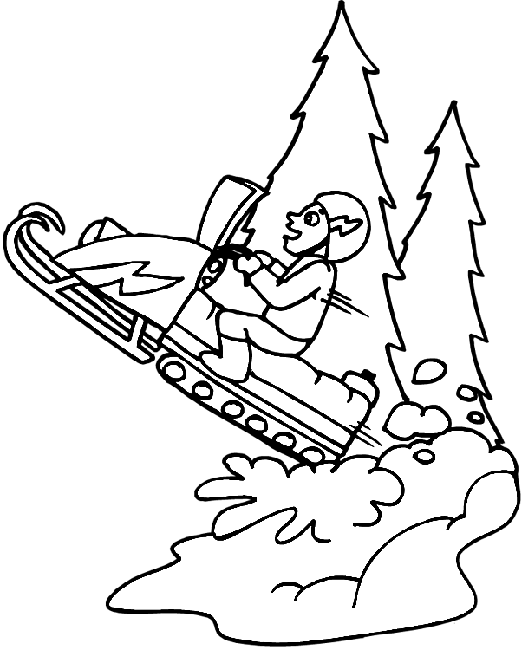 Dibujo para colorear: Snowmobile / Skidoo (Transporte) #139764 - Dibujos para Colorear e Imprimir Gratis