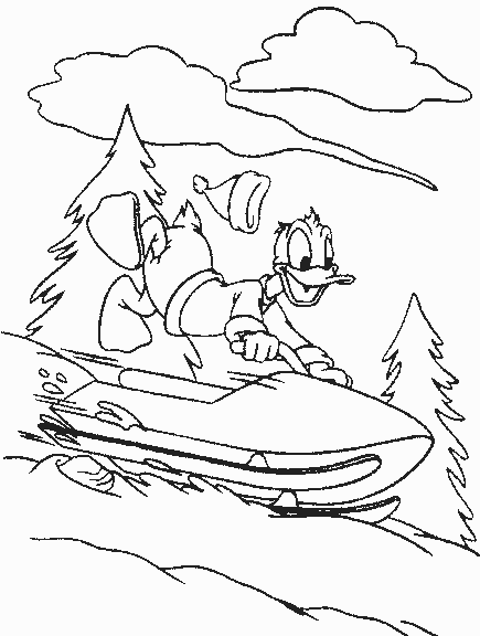 Dibujo para colorear: Snowmobile / Skidoo (Transporte) #139812 - Dibujos para Colorear e Imprimir Gratis