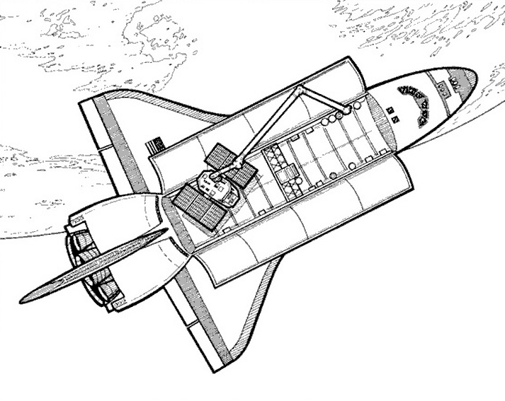 Dibujo para colorear: Spaceship (Transporte) #140419 - Dibujos para Colorear e Imprimir Gratis