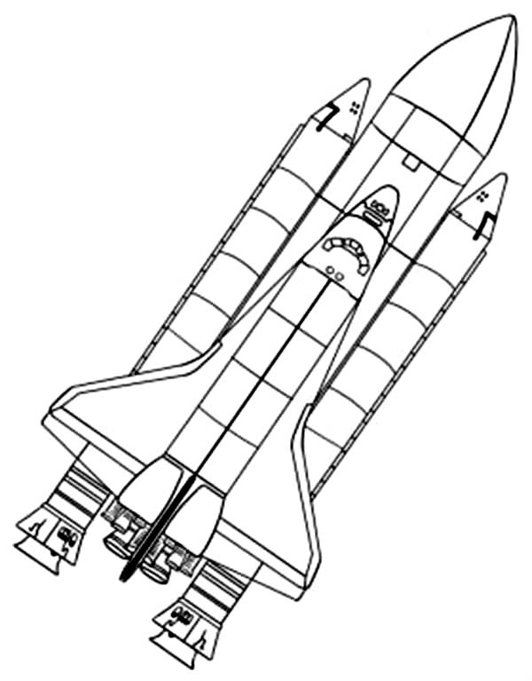 Dibujo para colorear: Spaceship (Transporte) #140451 - Dibujos para Colorear e Imprimir Gratis