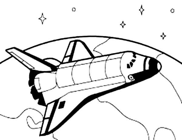 Dibujo para colorear: Spaceship (Transporte) #140452 - Dibujos para Colorear e Imprimir Gratis