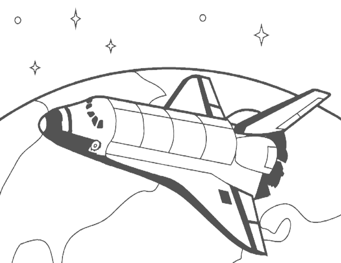 Dibujo para colorear: Spaceship (Transporte) #140475 - Dibujos para Colorear e Imprimir Gratis