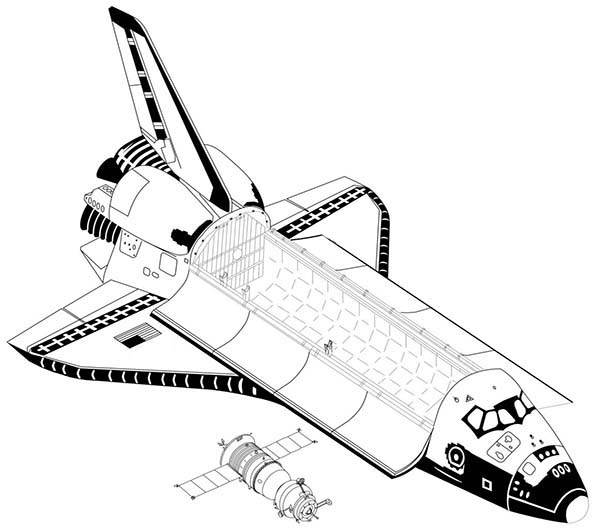 Dibujo para colorear: Spaceship (Transporte) #140477 - Dibujos para Colorear e Imprimir Gratis