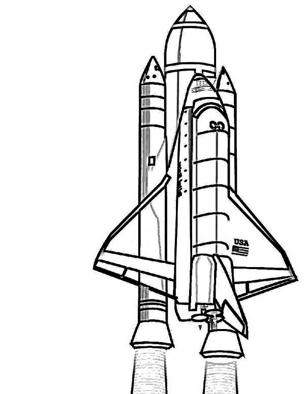 Dibujo para colorear: Spaceship (Transporte) #140489 - Dibujos para Colorear e Imprimir Gratis