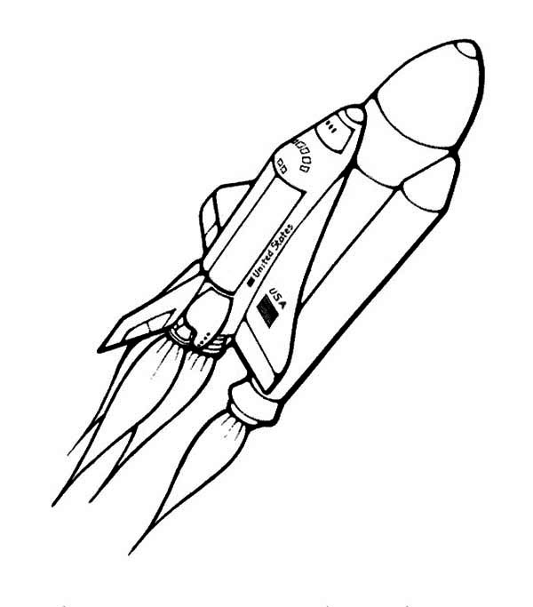 Dibujo para colorear: Spaceship (Transporte) #140494 - Dibujos para Colorear e Imprimir Gratis