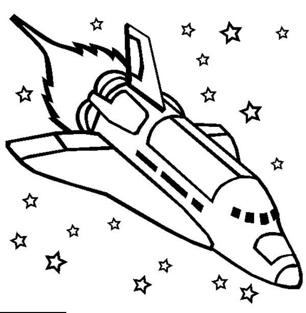 Dibujo para colorear: Spaceship (Transporte) #140504 - Dibujos para Colorear e Imprimir Gratis