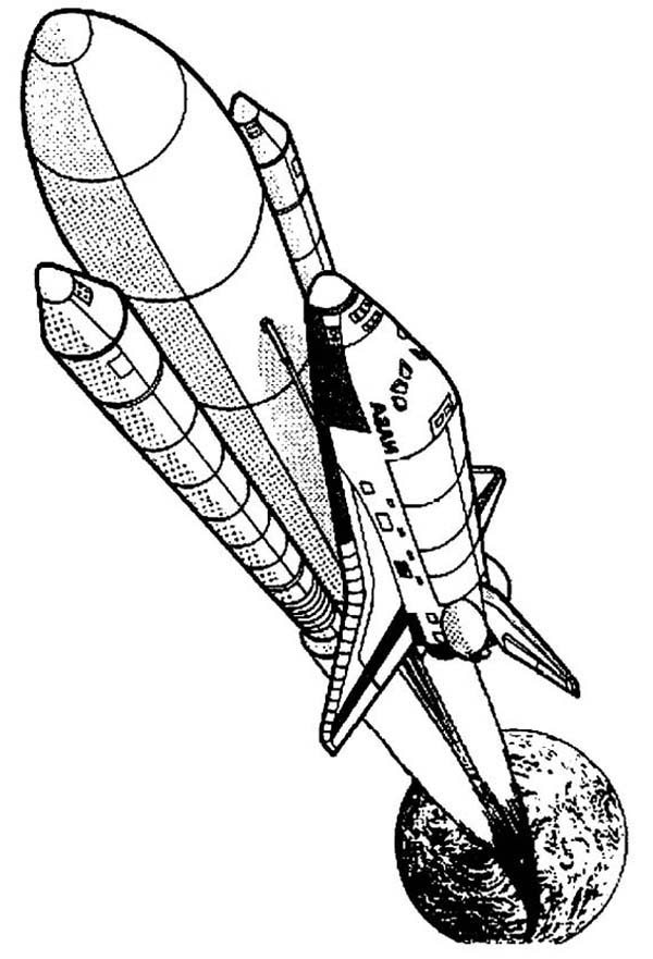 Dibujo para colorear: Spaceship (Transporte) #140567 - Dibujos para Colorear e Imprimir Gratis