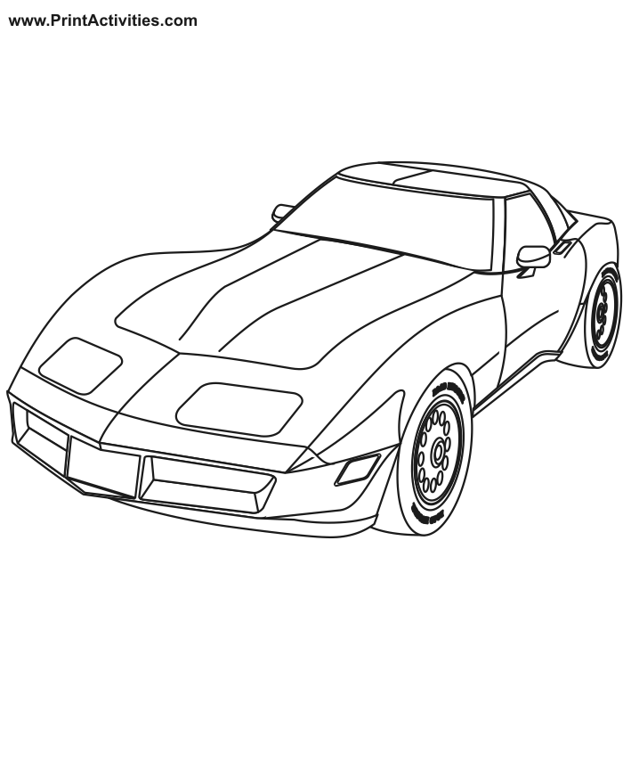 Dibujo para colorear: Sports car / Tuning (Transporte) #146909 - Dibujos para Colorear e Imprimir Gratis