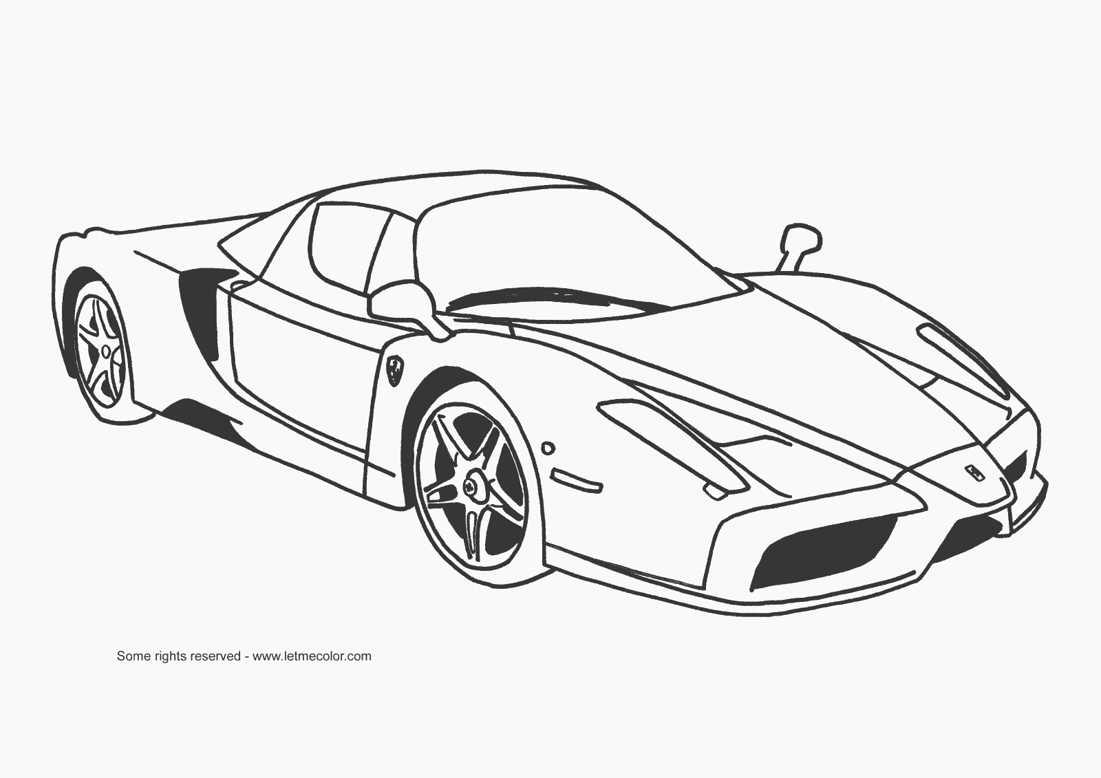 Dibujo para colorear: Sports car / Tuning (Transporte) #146914 - Dibujos para Colorear e Imprimir Gratis