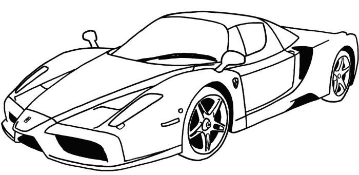 Dibujo para colorear: Sports car / Tuning (Transporte) #146919 - Dibujos para Colorear e Imprimir Gratis
