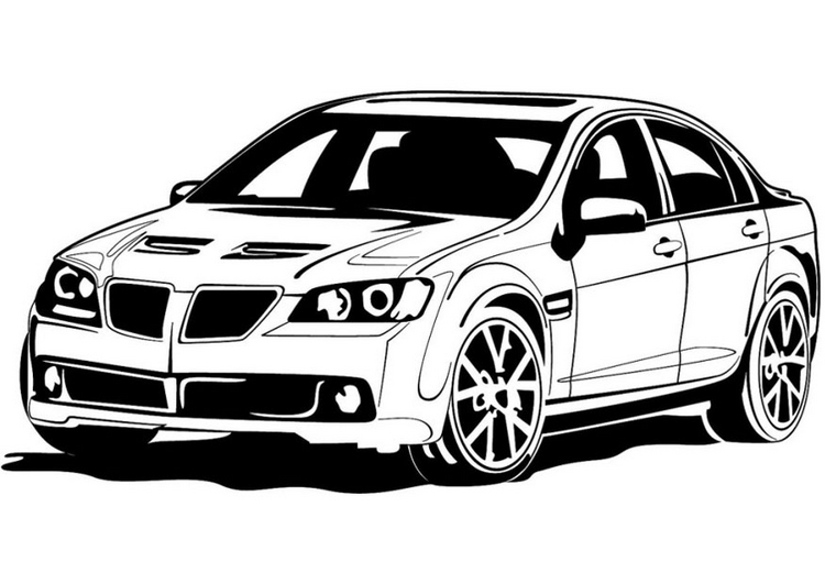 Dibujo para colorear: Sports car / Tuning (Transporte) #146920 - Dibujos para Colorear e Imprimir Gratis