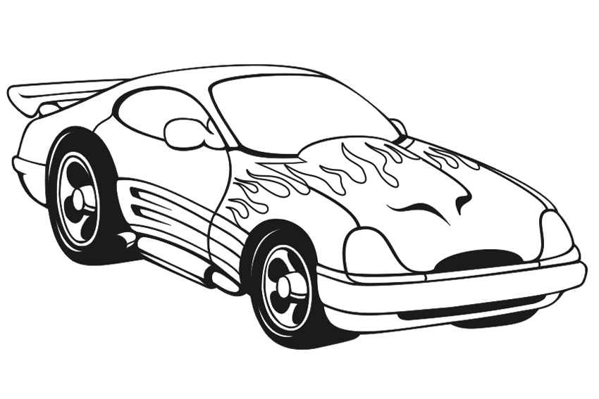 Dibujo para colorear: Sports car / Tuning (Transporte) #146937 - Dibujos para Colorear e Imprimir Gratis
