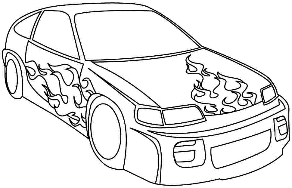 Dibujo para colorear: Sports car / Tuning (Transporte) #146938 - Dibujos para Colorear e Imprimir Gratis