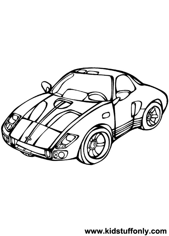 Dibujo para colorear: Sports car / Tuning (Transporte) #146968 - Dibujos para Colorear e Imprimir Gratis