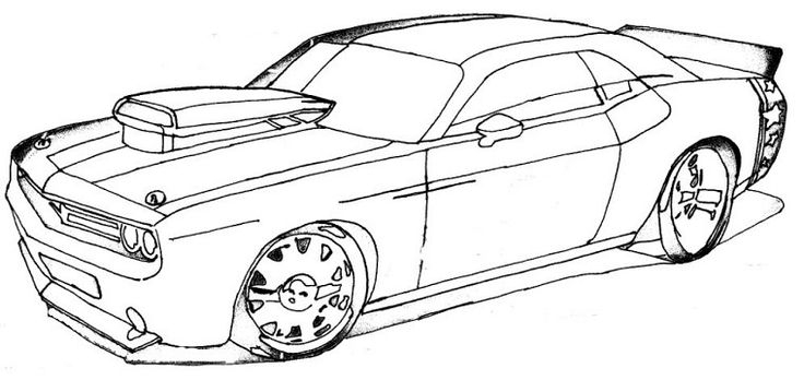 Dibujo para colorear: Sports car / Tuning (Transporte) #146971 - Dibujos para Colorear e Imprimir Gratis