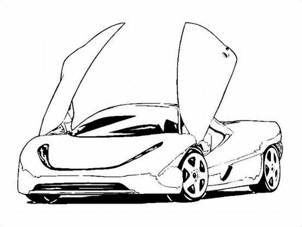 Dibujo para colorear: Sports car / Tuning (Transporte) #147027 - Dibujos para Colorear e Imprimir Gratis