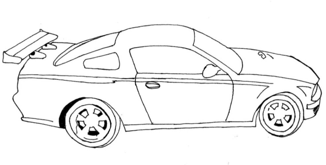 Dibujo para colorear: Sports car / Tuning (Transporte) #147040 - Dibujos para Colorear e Imprimir Gratis