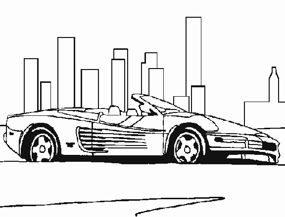 Dibujo para colorear: Sports car / Tuning (Transporte) #147048 - Dibujos para Colorear e Imprimir Gratis