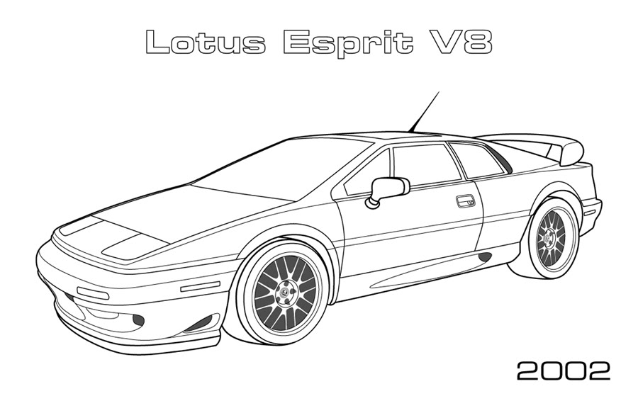 Dibujo para colorear: Sports car / Tuning (Transporte) #147052 - Dibujos para Colorear e Imprimir Gratis