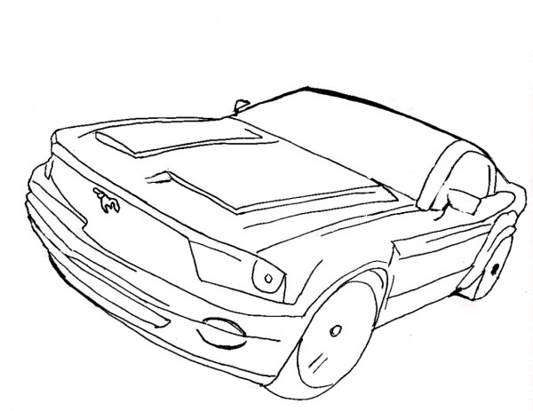 Dibujo para colorear: Sports car / Tuning (Transporte) #147074 - Dibujos para Colorear e Imprimir Gratis