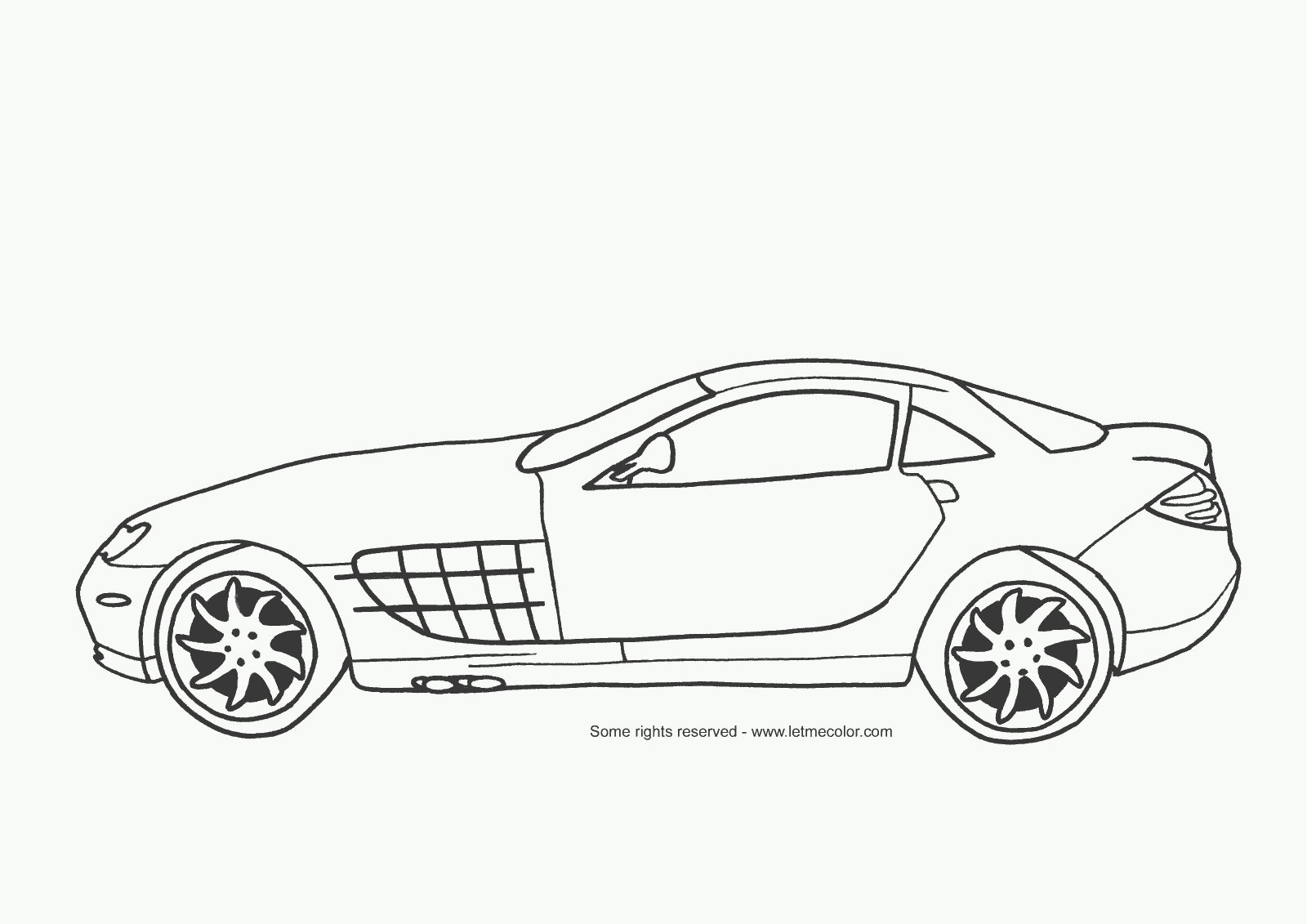 Dibujo para colorear: Sports car / Tuning (Transporte) #147075 - Dibujos para Colorear e Imprimir Gratis