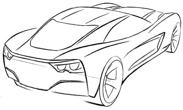 Dibujo para colorear: Sports car / Tuning (Transporte) #147100 - Dibujos para Colorear e Imprimir Gratis