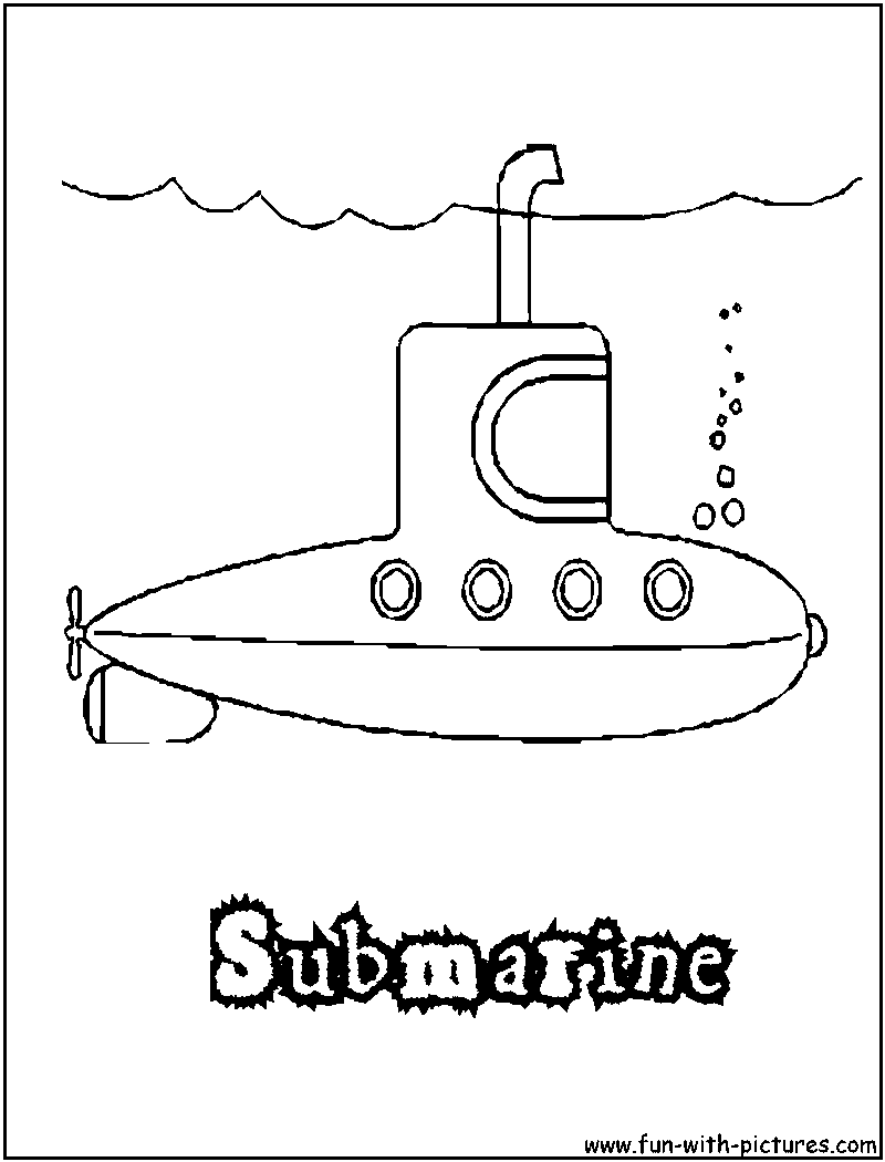 Dibujo para colorear: Submarine (Transporte) #137689 - Dibujos para Colorear e Imprimir Gratis