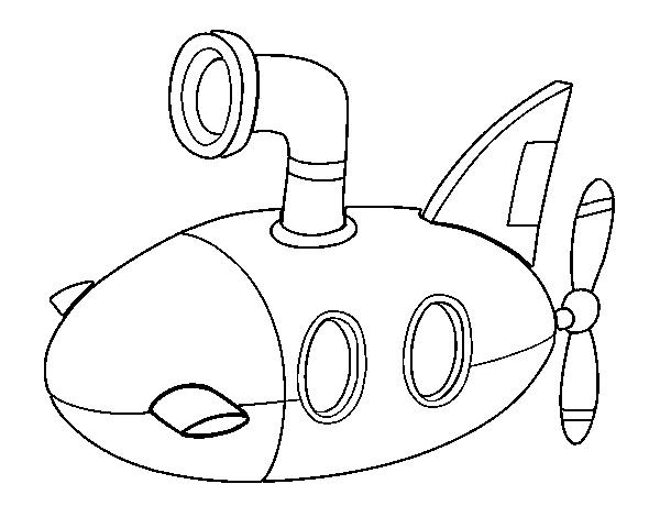 Dibujo para colorear: Submarine (Transporte) #137704 - Dibujos para Colorear e Imprimir Gratis