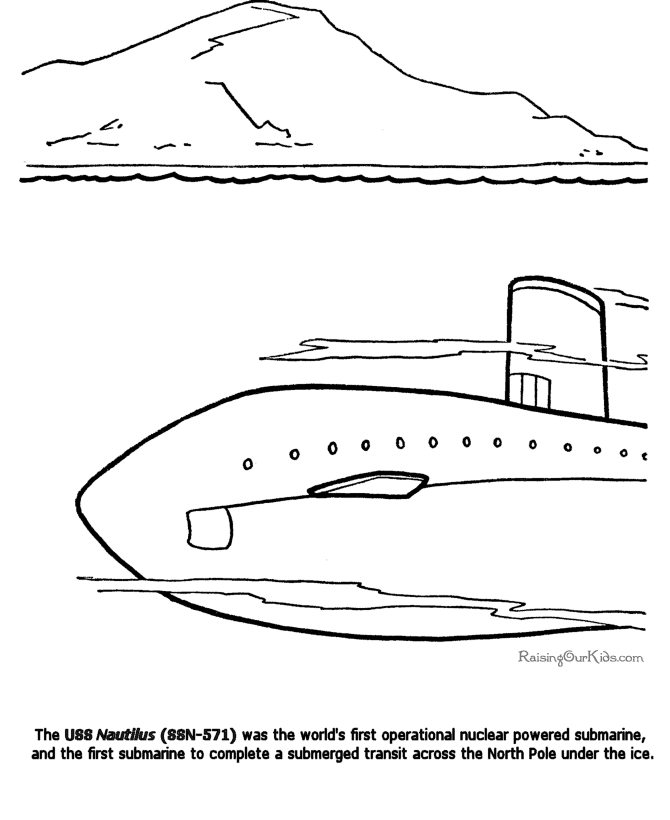 Dibujo para colorear: Submarine (Transporte) #137706 - Dibujos para Colorear e Imprimir Gratis
