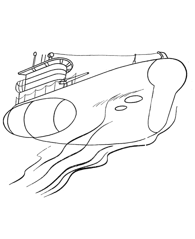Dibujo para colorear: Submarine (Transporte) #137713 - Dibujos para Colorear e Imprimir Gratis